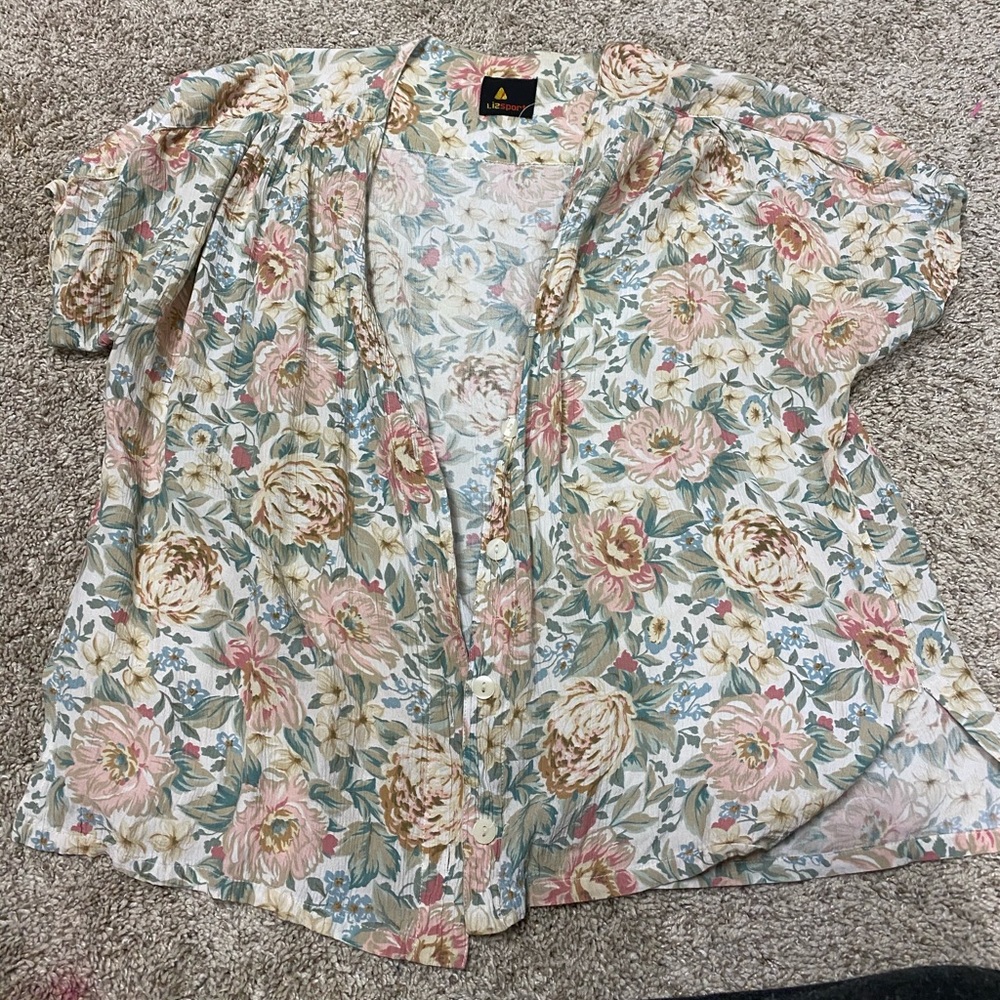 Floral button up shirt
